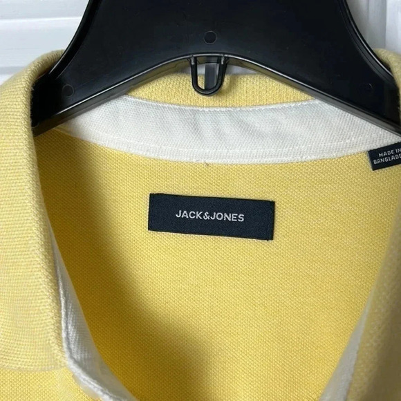 Jack & Jones men polo shirt XXL ,yellow cotton, short sleeve,golf  shirt . NWT - Picture 5 of 17